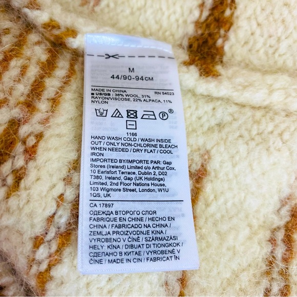 Banana Republic Space Dyed Ribbed Wool Alpaca Blend Sweater Size M - Picture 6 of 6